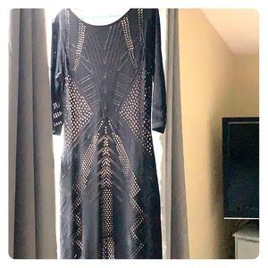 Calvin Klein Black Geometric Dress